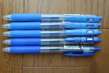 ゼブラ ジェルボールペン サラサクリップ 0.4 青2本　ペールブルー3本　5本セット_画像1