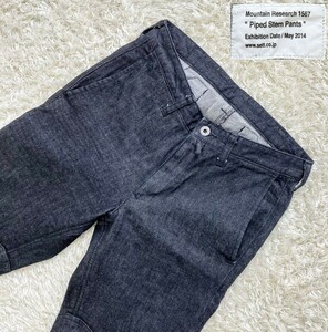 【超美品★】Sサイズ Mountain Research 内股補強ストレッチデニムジョッパーズパンツ/黒◆Piped Stem Pants☆マウンテンリサーチ (4)