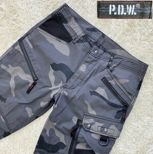 [ beautiful goods *]L size AVIREX P.D.W. camouflage pattern work pants *gimik pocket * Avirex (4)