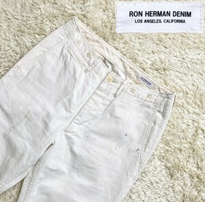 【ペンキ加工★】W30 Ron Herman チノパンツ/白◆日本製☆ロンハーマン (5)