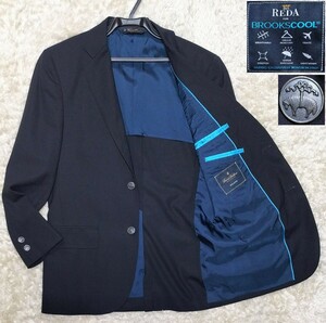 【REDA高機能生地★】sz:36SHT 美品 Brooks Brothers 銀ボタンブレザー/段返り3B紺ブレ◆背抜き ネイビー☆ブルックスブラザーズ (5141)