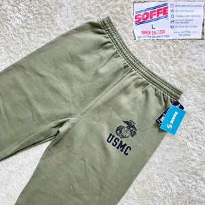 【90sデッドストック★】Lサイズ USA製 SOFFE スウェットパンツ/カーキ◆USMC 海兵隊☆ソフィー (4)