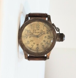 ★【帝国海軍時計1930】ヴィンテージ調　腕時計　硬めのレザーベルト　004JHHJU08
