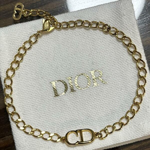 ［美品］クリスチャンディオール　Christian Dior CDロゴ　ブレスレット　ゴールド　ヴィンテージ