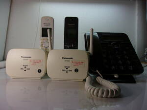  panama Sony k cordless telephone, parent machine ×1 pcs, cordless handset ×2 pcs, relay antenna ×2 pcs, model VE-GD32DL( parent machine ) cordless handset 2 pcs, relay antenna 