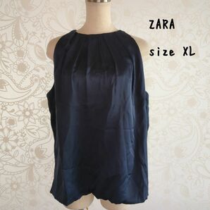 ZARA サテン ノースリーブ