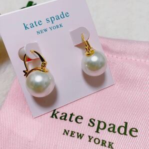 Kate Spade ケイトスペード 大粒パール ピアス ホワイトの画像1