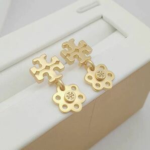 新品未使用　TB054-02 Tory Burch トリーバーチ　定番 ロゴ ピアス　ゴールド