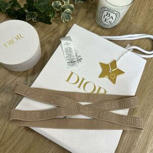 送料無料　Dior　ディオール　ダブルヘッドバンド　ヘアバンド 　ピンクベージュ