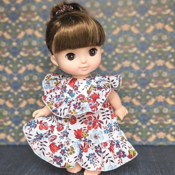 ヨークフリル ティアードワンピース メルちゃん ソラン レミン ちゃん