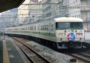 ◆◆ 【写真1枚】 福知山線　117系　C-7　「祝 関西空港線開業」HM　大阪　①　KGサイズ　◆◆