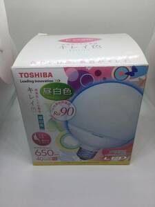 新品 TOSHIBA　東芝 E-CORE キレイ色 高演色LED電球 昼白色 ボール電球 40W形相当 650lm E26