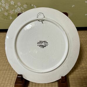 H21-15 飾皿 プレート スペイン セビリア焼 飾り皿 金彩 サイズ:直径約31cm 箱無し ※置き台は付いておりませんの画像6
