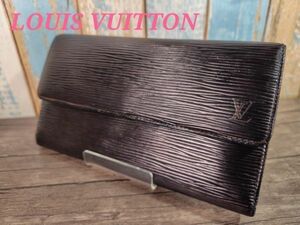 【美品】ルイヴィトン LOUIS VUITTON エピ ポルトトレゾール インターナショナル 長財布 ブラック