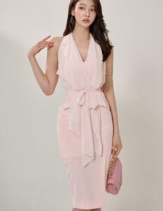 871 One-piece lady's * beautiful . Silhouette sexy attraction Style*... dress beautiful line formal no sleeve 