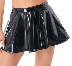 868 skirt lady's * beautiful . Silhouette sexy attraction Style* wonderful imitation leather black 