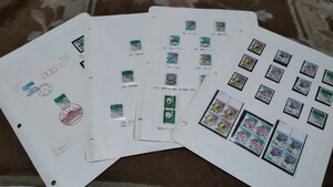 使用済 切手 コレクション 満月印 消印 欧文印 櫛形印 ローラー印 印字コイル切手 通常切手 など まとめてたくさん@934