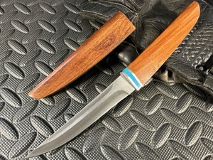 高品質 ハンティング サバイバルナイフ 和風ナイフ シース付き 刃長約120ｍｍ 約78g 全長約243mm 薪割 アウトドア キャンプ 野営 登山 釣り