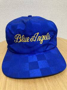 80's90's USAヴィンテージ SAN SUN キャップ 帽子 Blue Angels 刺繍　キャップ　青 vintage cap