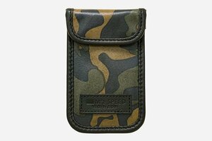 M'z SPEED relay attack guard pouch 2 ps leather . leather .. camouflage pattern 