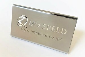 M'z SPEED stainless steel Logo plate M'z SPEED Logo LED blue 