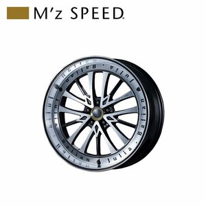 M'z SPEED Julia Balian 22×9.0J PCD114.3 5H +38 ブラック/ポリッシュ 22インチ 鋳造1ピースアルミホイール 1本