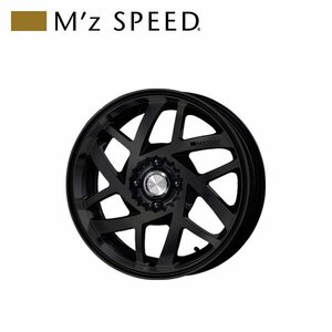 M'z SPEED J.CARAT 17×7.0J PCD100 5H +48 マットブラック 17インチ 鋳造1ピースアルミホイール 1本