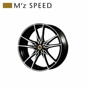 M'z SPEED juno rising 22×9.0J PCD114.3 5H +35 ブラック/ポリッシュ 22インチ 鋳造1ピースアルミホイール 1本