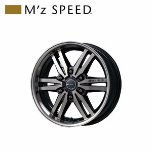 M'z SPEED juno 859 MONOBLOCK 17×6.5J PCD139.7 6H +38 クリアブラック 17インチ 鋳造1ピースアルミホイール 1本