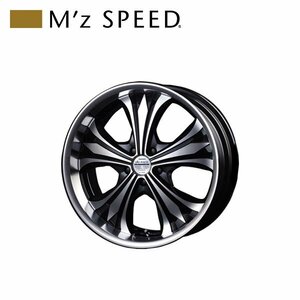 M'z SPEED juno dejavu 18×7.5J PCD114.3 5H +37 ブラック/ポリッシュ 18インチ 鋳造1ピースアルミホイール 1本