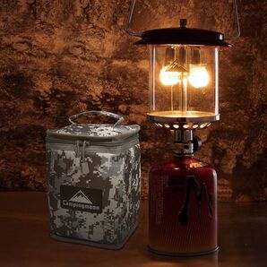 Camping moon キャンピングムーン ダブルマントル ガスランタン 収納ケースマントル6枚付 2マントルランタン 送料無料