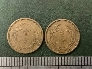 冀東政府貨幣　1分銅貨　2枚組