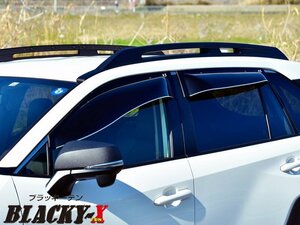 [OXバイザー]AXAP54 RAV4 PHV(R2/06～)フロント+リア用大型ドアバイザー(ブラッキーX)[BL-133+BLR-133]