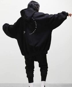 minsobi ミンソビ プルオーバー パーカー F オーバーサイズ ブラック 黒 / julius yohji yamamoto