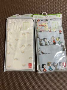 ユニクロ UNIQLO レギンス 女児女の子　男の子　七分丈　ピーナッツ　2枚セット まとめ売り