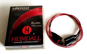 NORDOST HEIMDALL XLR cable 1m. serial No.73845 Accuphase/DF-45.A-30 interval . use. original box,XLR-RCA adaptor attaching 