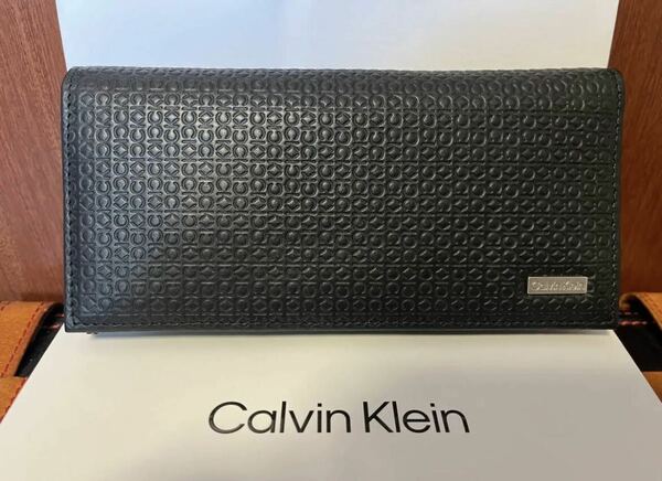 【新品未使用】Calvin Klein カルバンクライン 二つ折り長財布 レザー メンズ