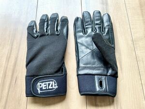 * free shipping * beautiful goods *PETZL glove M size petsuru leather glove gloves belay glove ..? climbing mountain climbing for bike .