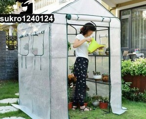 PE material greenhouse plastic greenhouse outdoor gardening flower stand potted plant home use agriculture for garden house cover 3 step flower .