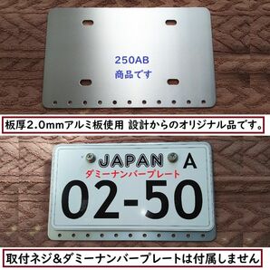 250ccなどAB★大型バイク★アルミ製ナンバープレートフレームAB★下部14mmはみ出し★飾り穴付★0510