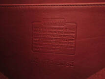 17859 美品 COACH オールドコーチ グローブ タンニン フルグレイン レザー ワンショルダーバッグ ホーボー 肩掛け鞄 赤 USA製 ヴィンテージ_画像8