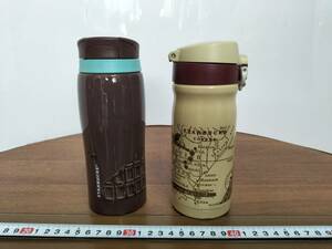  collection Showa Retro antique Starbucks my bottle camp outdoor 2 piece together 