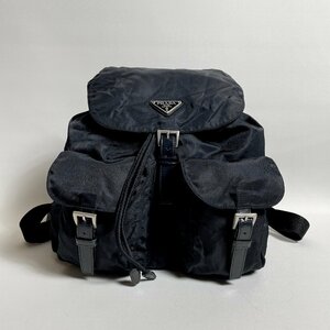 2404-90-1｜美品｜PRADA プラダ テスート リュックサック ナイロン レザー ブラック