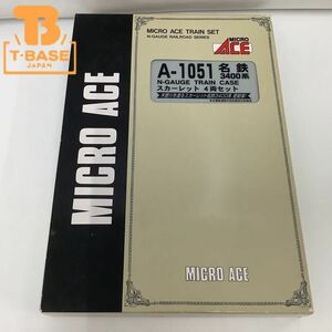 1円〜 ジャンク MICRO ACE Nゲージ A-1051 名鉄3400系 スカーレット 4両セット