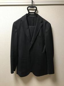  beautiful goods United Arrows suit dark gray 44/80 wool Anne navy blue jacket 