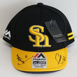 [ Hawk s]. river .. futoshi player river .. player autographed cap ( Junior size )