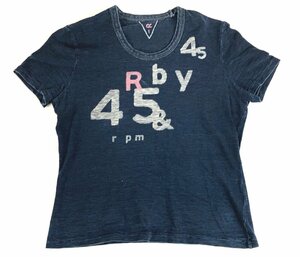 45rpm 45アールピーエムスタジオ 黒に近いダークグレー系 半袖Tシャツ Mぐらい MV-23