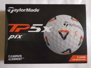 【外箱に傷有】送料無料 新品 1ダース 12球 ゴルフボール TaylorMade テーラーメイド ゴルフ TP5X PIX 2022年モデル