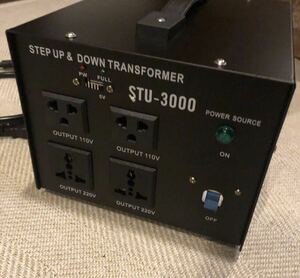 新品 両用型変圧器 降圧・昇圧 3000W 100V/110V-220V/240V アップトランス ダウントランスポータブル 海外機器 変圧器　STU 3000