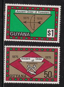 ガイアナ切手　森林保護　環境保護　ロゴマーク　1975